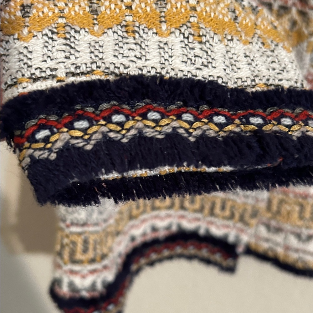 Zara Multicolor Patterned Cardigan Jacket Boho Fa… - image 3